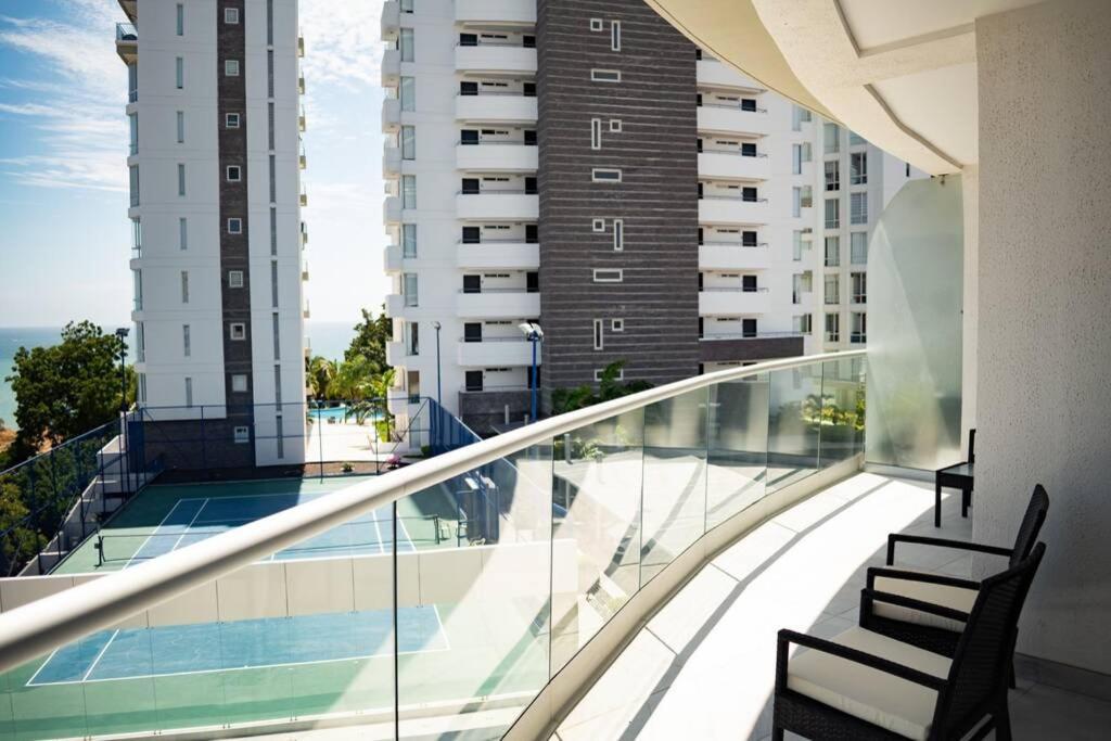 M3 Lujoso Y Comodo Departamento Con Playa 2 Piscinas Cancha De Tenis Jacuzzi Seguridad 24 Horas มันตา ภายนอก รูปภาพ