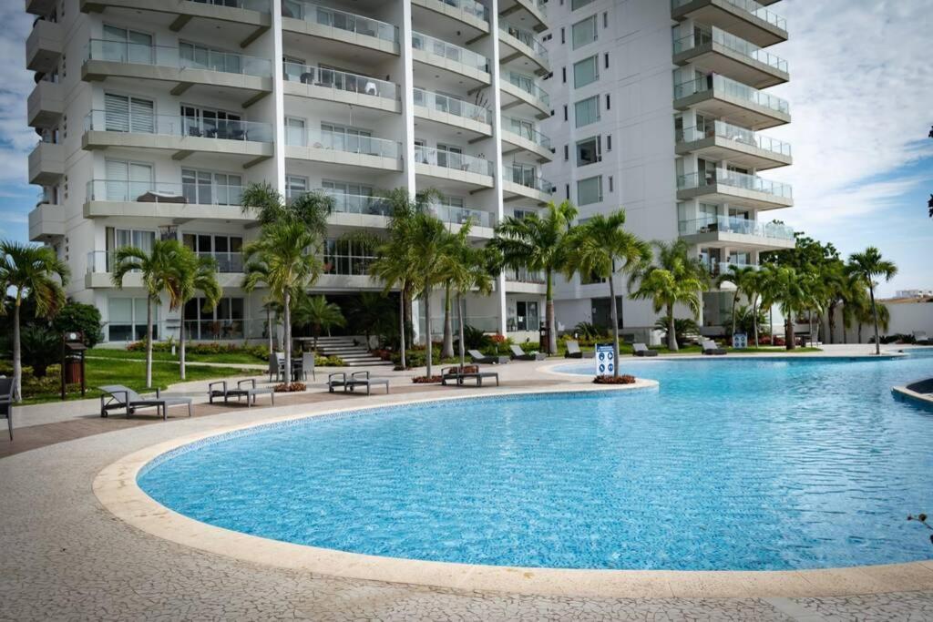 M3 Lujoso Y Comodo Departamento Con Playa 2 Piscinas Cancha De Tenis Jacuzzi Seguridad 24 Horas มันตา ภายนอก รูปภาพ